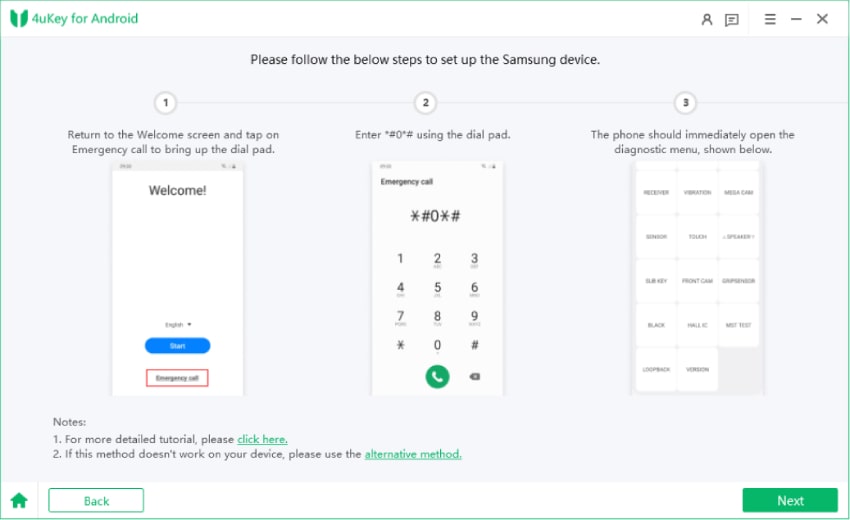 4ukey for android enter into diagnostic mode 